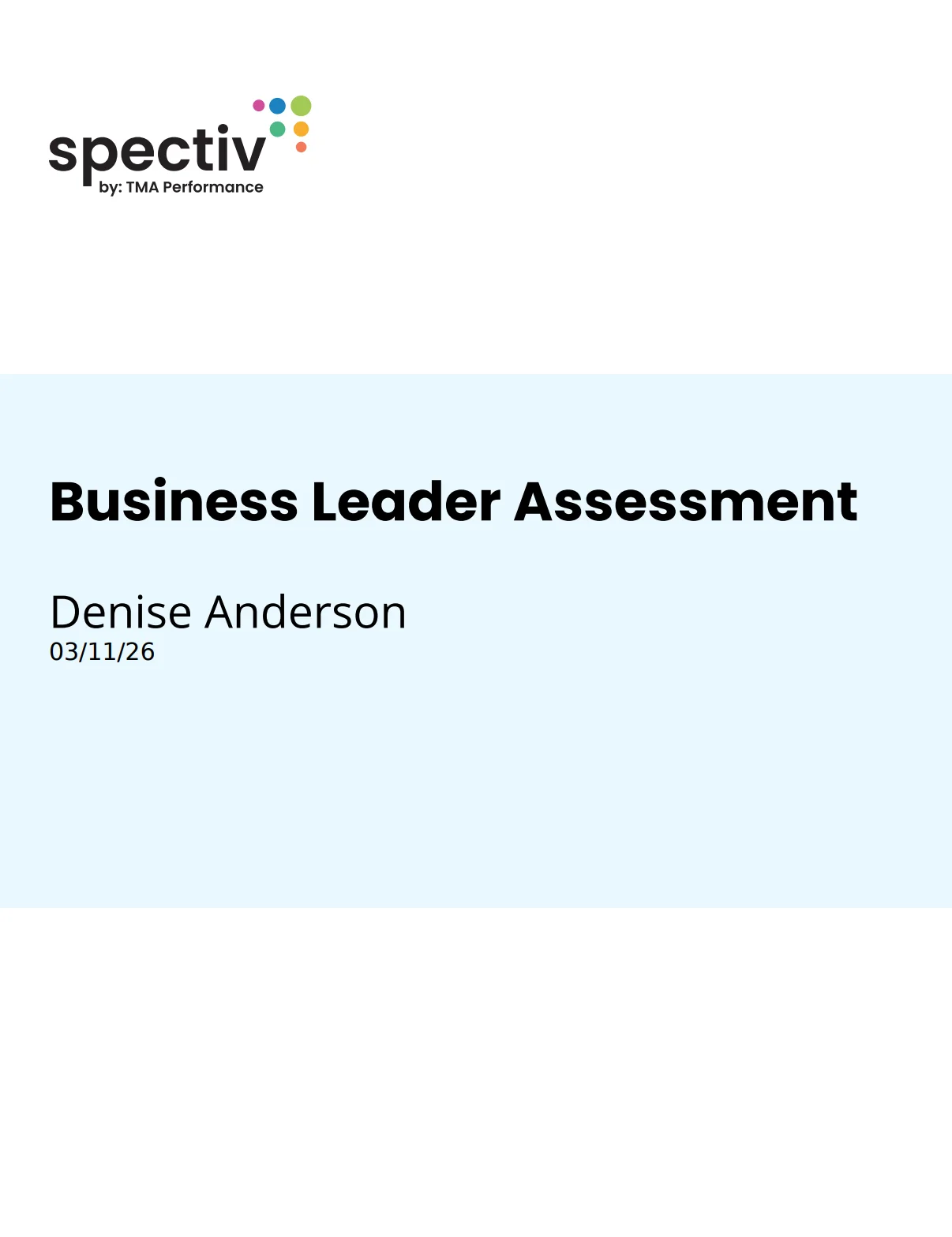 360 Feedback Sample Report Cover