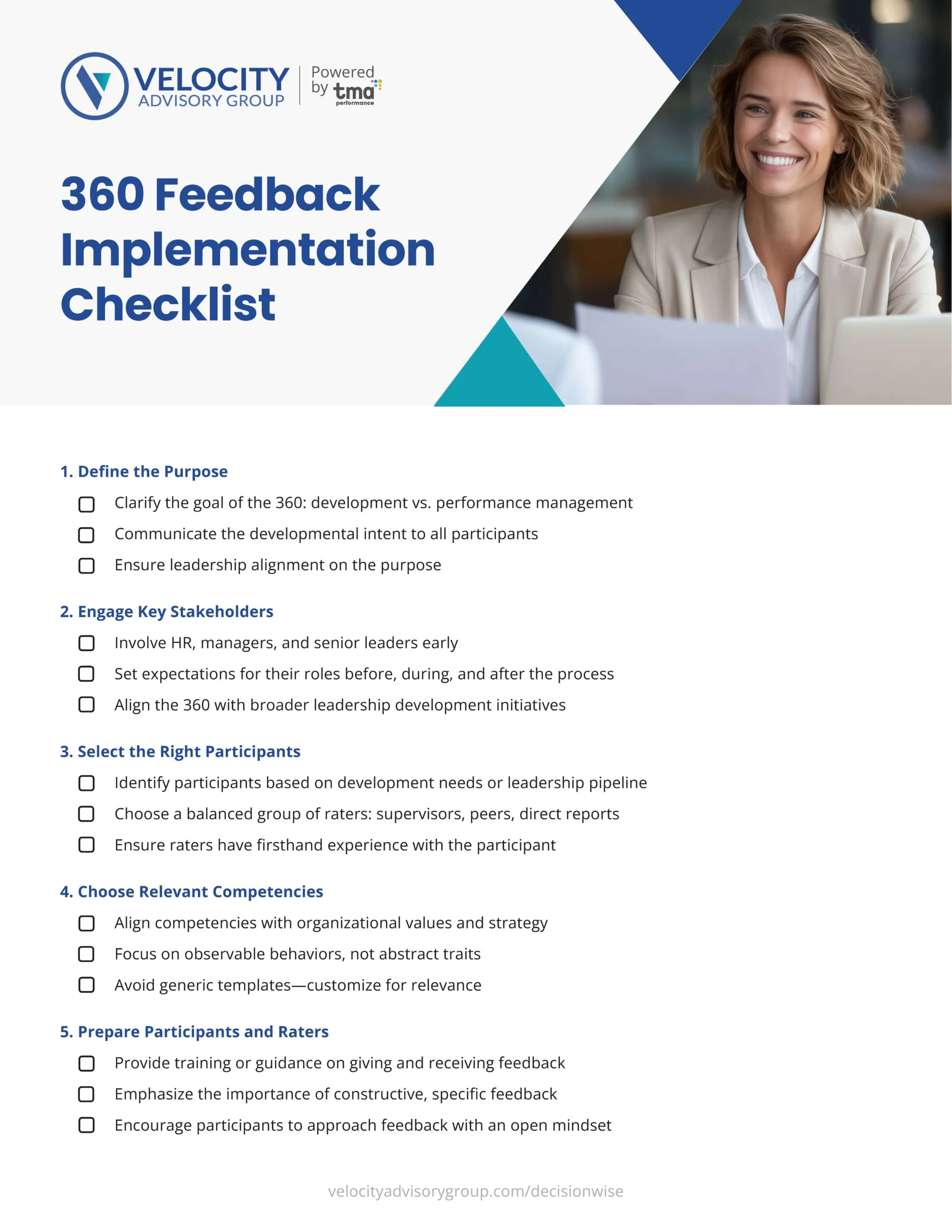 360FeedbackChecklist – Velocity & TMA Performance – Cover Image