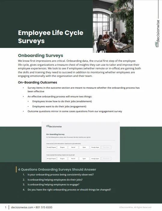 employee lifecycle survey cover