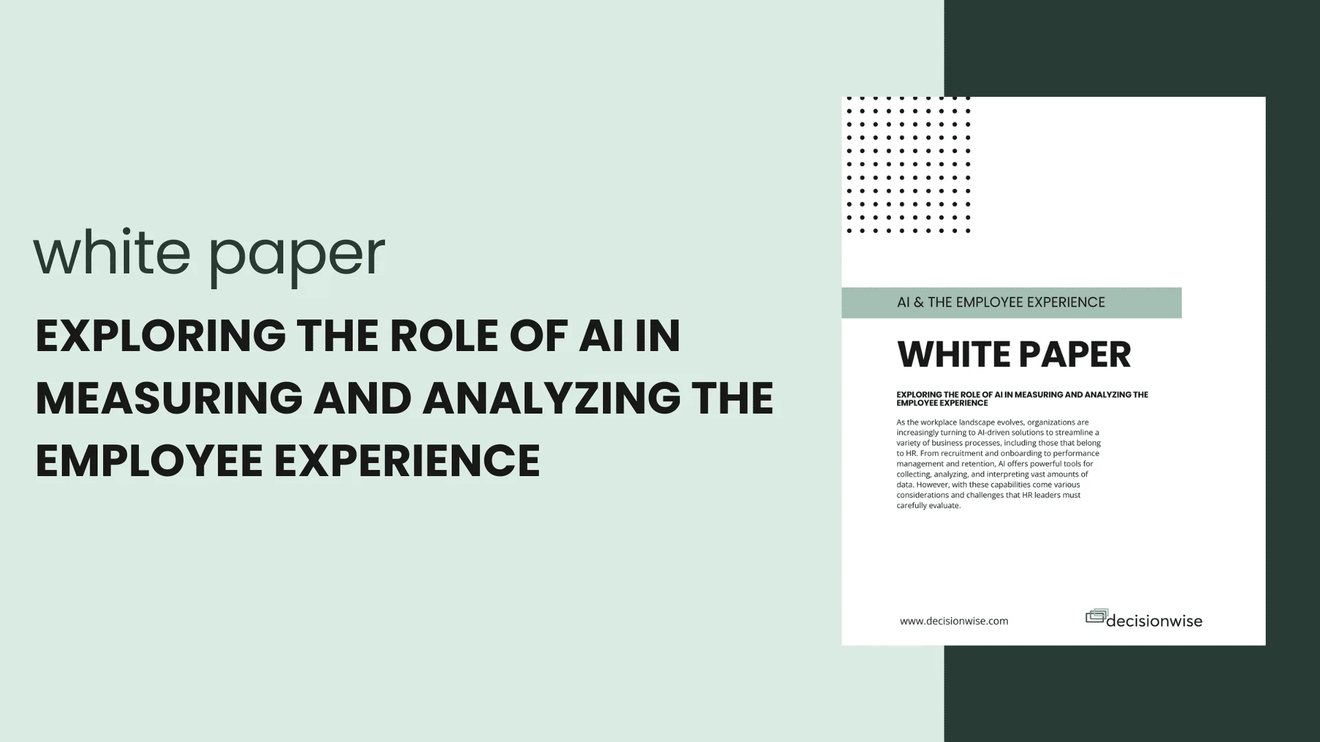 Exploring the Role of AI in Measuring and Analyzing the Employee Experience